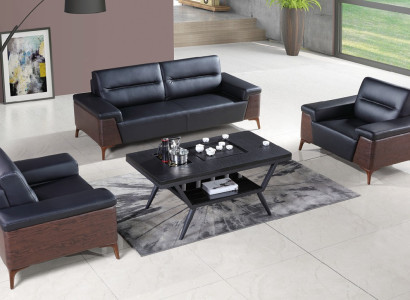 Design Sofa set 3+1+1 Seater Leather Couch Upholstery Sofas Office Furnishings new